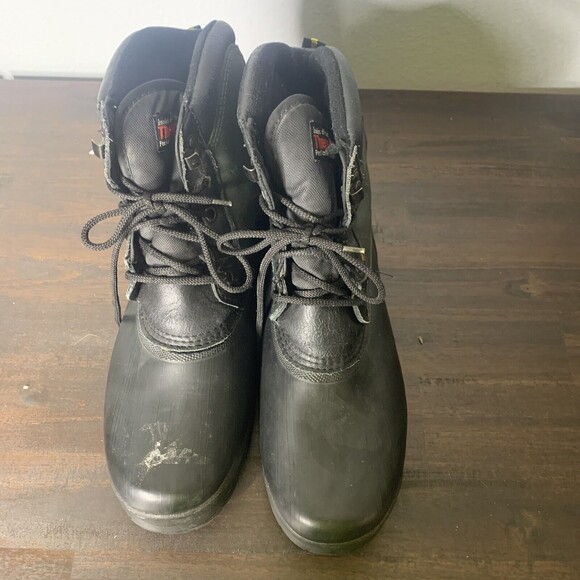 Greatland Mens Sz 12 Black Waterproof Thermolite Snow Boots - Vintage - Picture 1 of 12